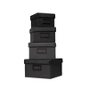 Gift Boxes Set Depot: DEPOT, GWP Cardboard Box, Juodas, 13 x 13 x 9 cm + DEPOT, GWP Cardboard Box, Juodas, 15.5 x 15.5 x 10 cm + D