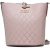 Guess, Amara Bucket, dirbtinės odos, tekstilinis krepšys, pudros spalvos, HWXG8493010, moterims, 18/23 x 20 x 14 / 14/18 x 18 x 7 cm