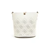 Guess, Amara, poliesterio, tekstilinė rankinė, 4g logotipo kibirėlis, Baltas, HWSG8493010, 21 x 21 x 11 cm