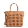 Guess, Sicilia, Synthetic Leather, Textile Handbag, Lined Compartment, Cognac, HWWG8490230, 30 x 30 x 12 cm