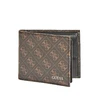 Guess, Vezzola, Textile Wallet, Billfold, w/sf w/cp, Brown Logo, For Men
