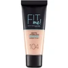 „Maybelline Fit Me Matte + Poreless“ skystas makiažo pagrindas, 104 „Soft Ivory“, 30 ml