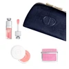 Natural Glow Ritual Set Christian Dior: Backstage Rosy Glow Blush Compact Powder 001 Rožinė 4.6 g + Addict Glossy Lip Oil 001 Rožinė, 6 ml + Abricot Fortifying Nail Kreminis Treatment, 8 g + Textile Makeup Bag Mėlyna