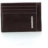 Piquadro, Mėlyna Square, odinis vizitinių kortelių dėklas, PP2762B2R, Mogano, unisex