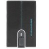Piquadro, Mėlyna Square, Leather Wallet, Square Sliding System with Money Clip, PP5358B2R-N, Juodas, For Men