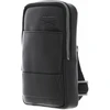 Piquadro, Obidos, Leather Crossbody Bag, Juodas, For Men