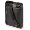Piquadro, Obidos, Leather Crossbody Bag, Juodas, 17 x 22 x 5.00 cm, For Men