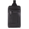 Piquadro, Tallin, Leather Bag, Mono Sling, Juodas, For Men, 20 x 33 x 5 cm