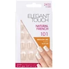 Rinkinys „Elegant Touch“ natūralių prancūziškų kvadratinių dirbtinių nagų priauginimui „Bare 101“, vidutinio dydžio, 24 vnt.