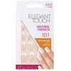 Rinkinys „Elegant Touch“ natūralių prancūziškų kvadratinių dirbtinių nagų priauginimui „Bare 101“, vidutinio dydžio, 24 vnt.