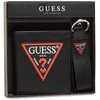 Set Guess: Guess, Leather Keyring, Juodas + Daelon, Leather Wallet, Small Billfold, Raudona/Juodas, For Men