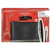 Set L'Oreal Paris: L'Oreal Paris Kajal Eye Pieštukas Juodas 1.5 g + Mega Volume Collagene 24h Atsparus vandeniui Blakstienų tušas Mega Juodas, 9 ml + Textile Makeup Bag Juodas