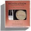 Rinkinys „Makeup Revolution“: „Flawless Foils“ veganiškų akių šešėlių pagrindas, 2 ml + „Flawless Foils“ veganiškų akių šešėlių paletė, 2 g