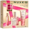 NUXE Happy In Rožinė Body Oil rinkinys moterims (Dry Oil Huile Prodigieuse Florale 100 ml + Dušo želė Prodigieux Floral 100 ml + EDP Prodigieux Floral 15 ml + Candle Prodigieux Floral 70 g)