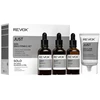 Odos skaistinimo rinkinys „Revox B77“: dieninis paakių serumas su kofeinu 5 %, 30 ml + antioksidantinis serumas veidui su vitaminu C 2 %, 30 ml + tonizuojantis serumas veidui su glikolio rūgštimi 20 %, 30 ml + skvalanas, šalinantis nešvarumus, valomasis kremas, 30 ml.