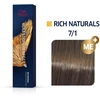 Wella Professionals Koleston Perfect Me+ ilgalaikiai plaukų dažai 7/1 vidutinio pelenų blondino, 60 ml