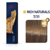 Wella Professionals Koleston Perfect Me+ Permanent Hair Dye 7/31 Medium Skirtas šviesiems plaukams Gold Ash, 60 ml