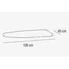 Arredamenti Italia ARREDAMENTI MINYSTIRO lyginimo lentos padas - 135 x 45 cm, baltas