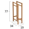 Arredamenti Italia ARREDAMENTI SALVI' Rankšluosčių kabykla - 77 x 34 cm, ruda