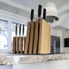 Trigubas magnetinis artelegno milano buko medžio peilių blokas