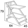 Džiovyklė Arredamenti Italia ARREDAMENTI SIMPATY Serviso vežimėlis - 64 x 45 cm, ruda