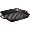 STAUB 40511-783-0 kvadratinė ketaus keptuvė su dviem rankenomis, 33 cm, juoda