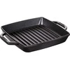 STAUB Kvadratinė ketaus keptuvė su dviem rankenomis, 23 cm, juoda