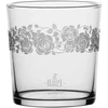 La Porcellana Bianca 6 storadugnių stiklinių rinkinys Babila Roses - skaidrus, 350 ml