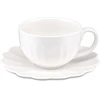 LA PORCELLANA BIANCA BELLAVISTA Puodelis do herbaty ze spodkiem 250 ml balta
