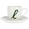 LA PORCELLANA BIANCA SOLOTUA Puodelis ir lėkštė 90 ml, Pattern L