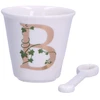 LA PORCELLANA BIANCA UNICO puodelis su šaukštu 75 ml, dizainas B