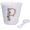 LA PORCELLANA BIANCA UNICO puodelis su šaukštu 75 ml, Pattern P