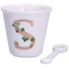 LA PORCELLANA BIANCA UNICO puodelis su šaukštu 75 ml, Pattern S