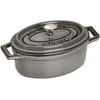 STAUB MINI COCOTTE Mini ovalus ketaus puodas 250 ml, grafito spalvos
