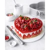 Patisse formos mini širdis 12 cm sidabro plieno