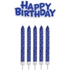 PME Mėlyna Happy Birthday žvakės (16 vnt.) mėlynos spalvos