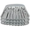 PME Metaliczne mini papilotki na muffinki (45 vnt) sidabrinė