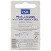 PME Metaliczne mini papilotki na muffinki (45 vnt) auksinė