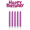 PME Rožinė Happy Birthday žvakės (16 vnt.) rožinės spalvos