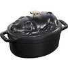 Zwilling STAUB SPECIAL COCOTTE Ovalus ketaus puodas, kiaulė, 1 litras, juodas