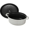 Ovalus ketaus puodas STAUB, 3,2 l spalva: balta