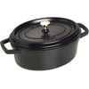 Ovalus ketaus puodas STAUB, 3,2 l spalva: juoda