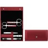 Zwilling komplektas do manicure – raudona skórzane etui, 5 dalys
