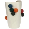 RITUALI DOMESTICI POMPOMPON Wazon - 35 x 21 cm, balta