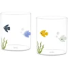 ROSE&amp;TULIPANI LIEVE Rinkinys 2 szklanek motyw ryby - 400 ml