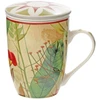 ROSE&amp;TULIPANI MIRABILIA 4 arbatinių puodelių rinkinys, 300 ml, raudoni