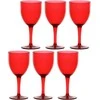 ROSE&amp;TULIPANI FIABA 6 akrilinių vyno taurių rinkinys 400 ml, raudona