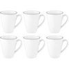 Select 6 puodelių su ąselėmis rinkinys, 350 ml, SELTMANN LIDO Juodas LINE
