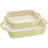 STAUB COOKING Rinkinys 2 półmisków prostokątnych, jasnozielony