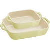 STAUB COOKING Rinkinys 2 półmisków prostokątnych, jasnozielony